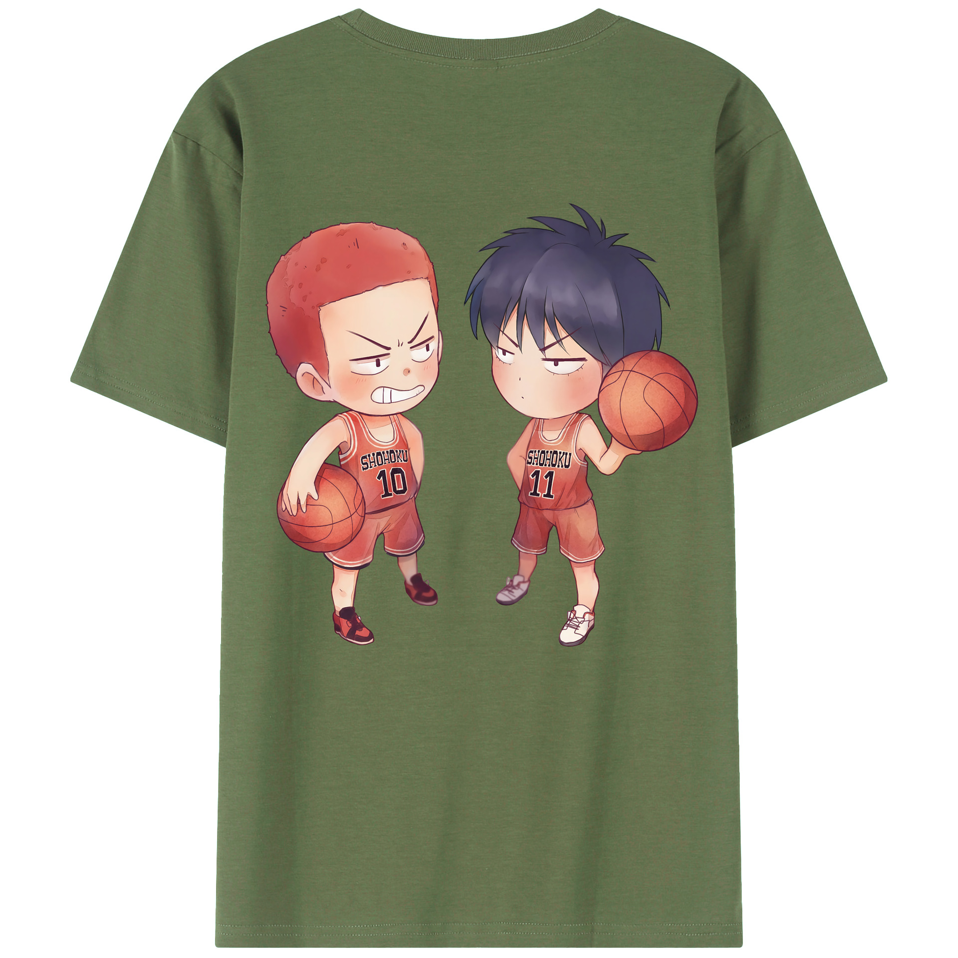 （画像用） SLAM DUNK／スラムダンク 綿100％ メンズ半袖Tシャツ（バックプリント） 通気性